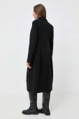 Вовняне пальто Pinko колір чорний перехідний двобортний (3437693)