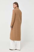 Вовняне пальто Pinko колір коричневий перехідний двобортний (3441931)