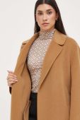 Вовняне пальто Pinko колір коричневий перехідний (3434112)