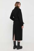 Вовняне пальто Pinko колір чорний перехідний двобортний (3446240)