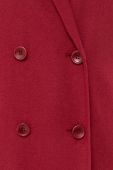Вовняне пальто Patrizia Pepe колір червоний перехідний двобортний (3458613)