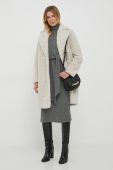 Пальто Bomboogie жіночий колір бежевий перехідний двобортний