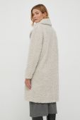 Пальто Bomboogie жіночий колір бежевий перехідний двобортний