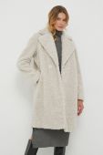 Пальто Bomboogie жіночий колір бежевий перехідний двобортний
