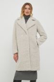 Пальто Bomboogie жіночий колір бежевий перехідний двобортний