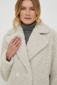 Пальто Bomboogie жіночий колір бежевий перехідний двобортний