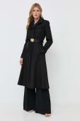 Пальто Elisabetta Franchi жіночий колір чорний перехідний (3450353)