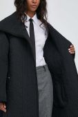 Пальто Elisabetta Franchi жіночий колір чорний перехідний (3574586)