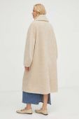 Пальто Drykorn жіночий колір бежевий перехідний двобортний