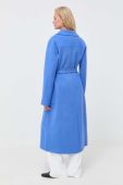 Вовняне пальто MICHAEL Michael Kors перехідний колір блакитний