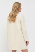 Вовняне пальто Red Valentino колір бежевий перехідний двобортний