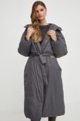 Куртка Armani Exchange жіноча колір сірий зимова oversize