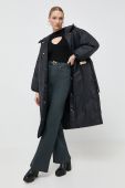 Куртка Armani Exchange жіноча колір чорний зимова oversize