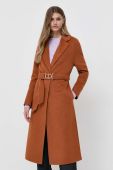 Вовняне пальто Twinset колір коричневий перехідний (3466296)