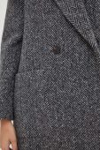 Вовняне пальто Weekend Max Mara колір сірий перехідний двобортний (3592937)