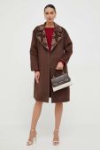 Пальто Guess жіночий колір коричневий перехідний (3597750)