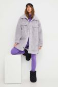 Куртка UGG жіноча колір фіолетовий перехідна oversize