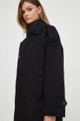 Тренч Notes du Nord жіночий колір чорний перехідний