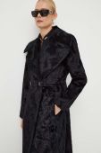 Пальто Luisa Spagnoli жіночий колір чорний перехідний двобортний