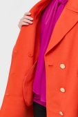 Вовняне пальто Luisa Spagnoli колір помаранчевий перехідний