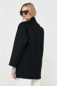 Вовняне пальто Luisa Spagnoli колір чорний перехідний
