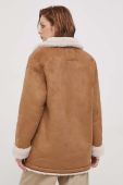Пальто Pepe Jeans Rose жіноче колір коричневий перехідне oversize