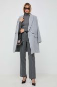 Пальто з домішкою вовни Boss Orange BOSS ORANGE колір сірий перехідне