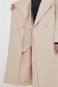 Пальто Sisley жіночий колір бежевий перехідний двобортний