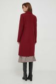 Вовняне пальто Tommy Hilfiger колір бордовий перехідний (3437713)