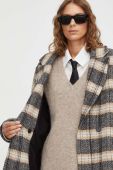 Пальто з домішкою вовни BA&SH перехідний oversize колір барвистий (3546562)