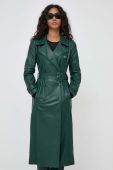 Пальто Marciano Guess жіночий колір зелений перехідний двобортний