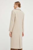 Вовняне пальто Patrizia Pepe колір бежевий перехідний