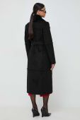Пальто Patrizia Pepe жіночий колір чорний перехідний двобортний (3541505)
