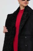 Пальто Patrizia Pepe жіночий колір чорний перехідний двобортний (3541505)