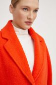 Вовняне пальто Patrizia Pepe колір помаранчевий перехідний