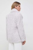 Пальто Patrizia Pepe жіночий колір сірий перехідний двобортний (3644863)