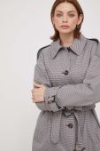 Тренч Barbour Marie Check Showerproof жіночий колір сірий перехідний oversize