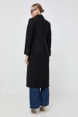 Вовняне пальто Ivy Oak колір чорний перехідний (3553995)