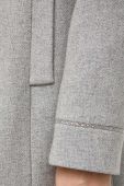 Вовняне пальто Morgan колір сірий перехідний двобортний