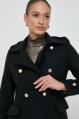 Вовняне пальто Morgan колір чорний перехідне двобортне (3632957)