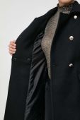Вовняне пальто Morgan колір чорний перехідне двобортне (3632957)