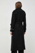 Вовняне пальто Morgan колір чорний перехідне двобортне (3638366)