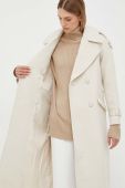 Пальто з домішкою вовни Morgan колір бежевий перехідний двобортний
