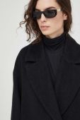 Вовняне пальто Won Hundred колір чорний перехідний oversize