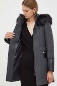 Вовняне пальто Morgan колір сірий перехідний (3675843)