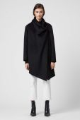 Пальто AllSaints MONUMENT EVE COAT жіноче колір чорний перехідне