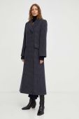 Вовняне пальто By Malene Birger колір чорний перехідний двобортний (3546578)