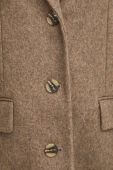 Вовняне пальто Remain колір коричневий перехідний (3656867)