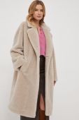 Пальто Joop! жіночий колір бежевий перехідний