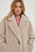 Пальто Joop! жіночий колір бежевий перехідний